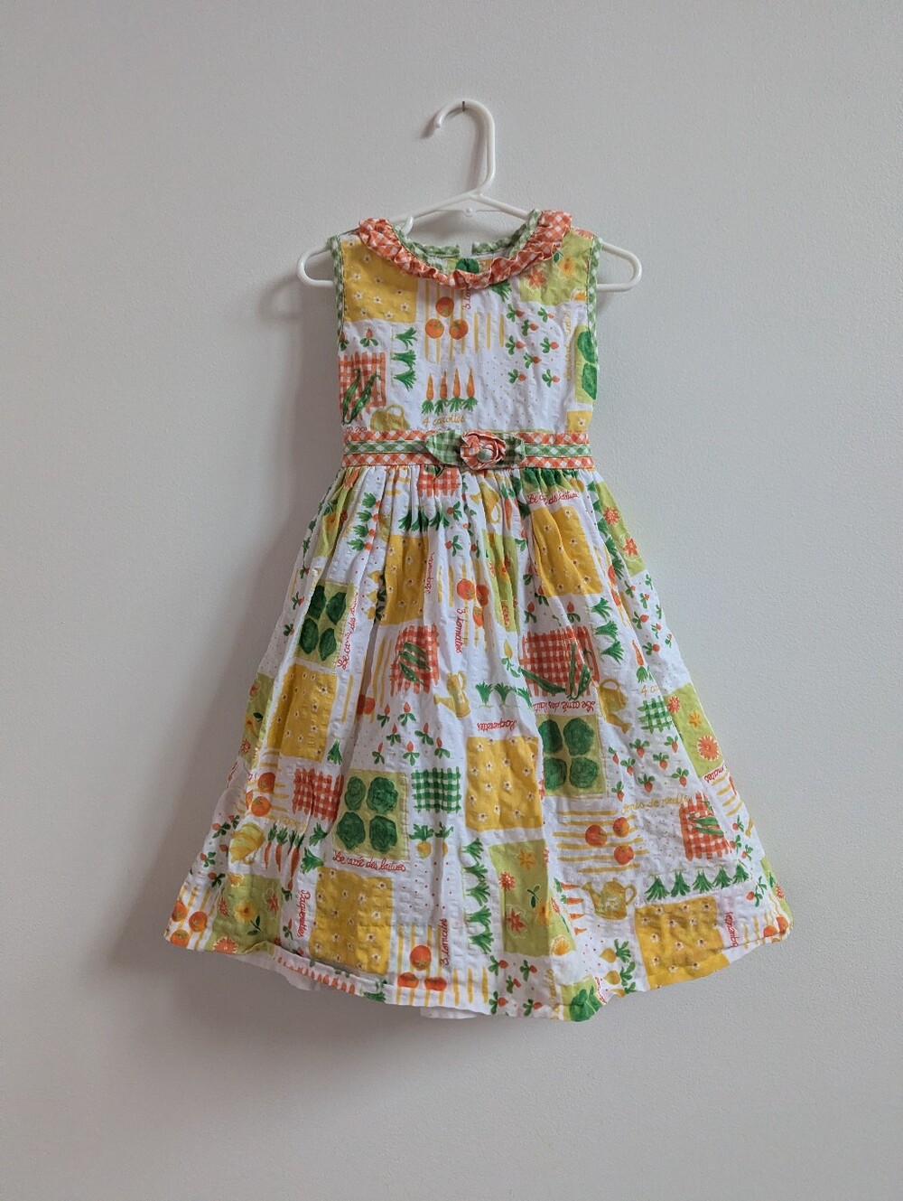 Vtg Sarah Louise England Garden Sundress Girls 4Y Gingham